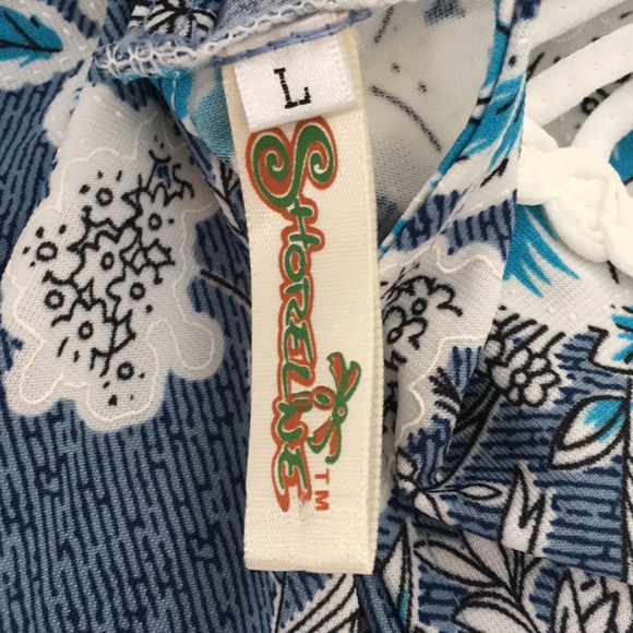 NWOT Shoreline Sleeveless Blue Floral Shift Dress - Picture 5 of 6